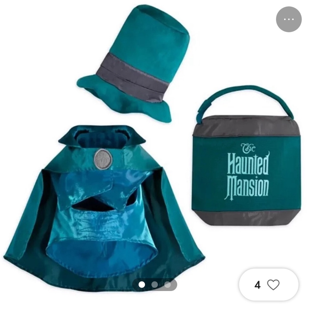 NWT Disney Tails Haunted Mansion Pet Costume and Toy Set
